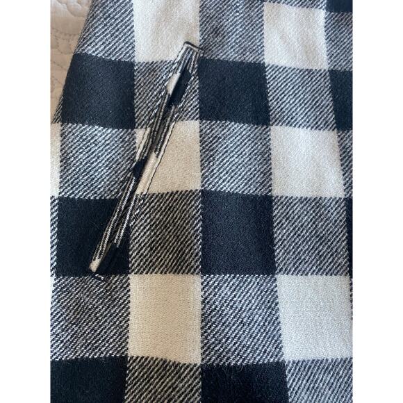 Talbots Black & White Plaid Check Wool Blend Skirt size 6 - Picture 4 of 5